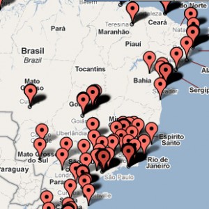 Mapa do projeto "Organização Cultural", da UFBA (2010)